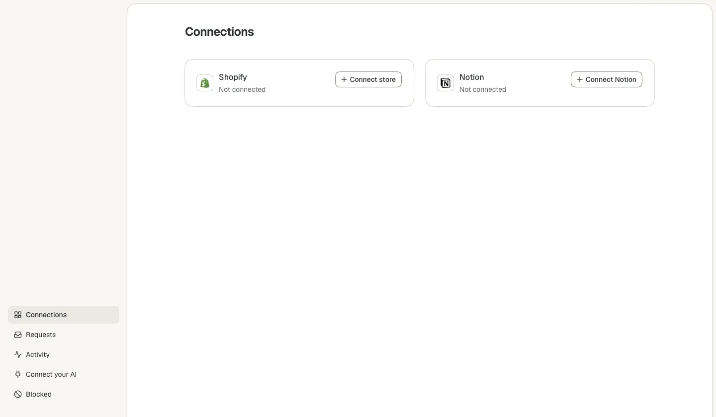 Het dashboard van Fulldev Connect